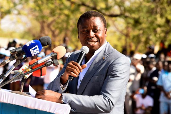 Le président togolais, Faure Gnassingbé, lors d’un meeting à Dapaong (nord), le 16 février 2020.
