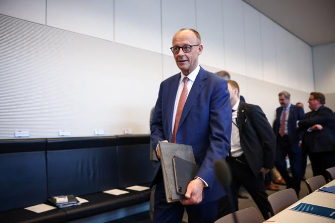 Le futur chancelier allemand, Friedrich Merz, à Berlin, le 5 mai 2025.