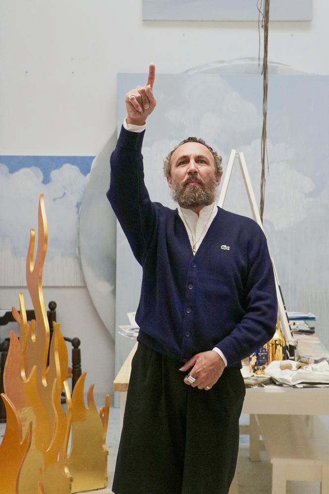 Mathias Kiss, dans son atelier, à Paris.