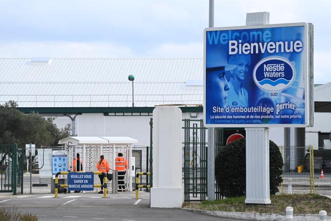 L’entrée de l’usine Perrier à Vergèze (Gard), le 7 février 2025.