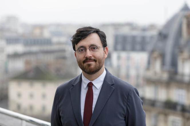 Gaëtan Bruel, président du Centre national du cinéma et de l’image animée, sur le toit du CNC, à Paris, le 25 février 2025.