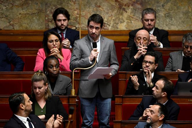 Andy Kerbrat, député La France insoumise de Loire-Atlantique, à l’Assemblée nationale, le 19 décembre 2023.