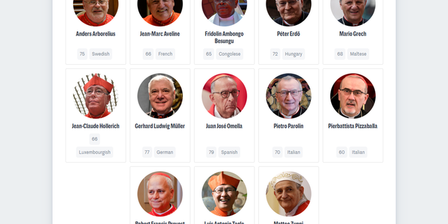 Thirteen cardinals likely to play a key role during the conclave