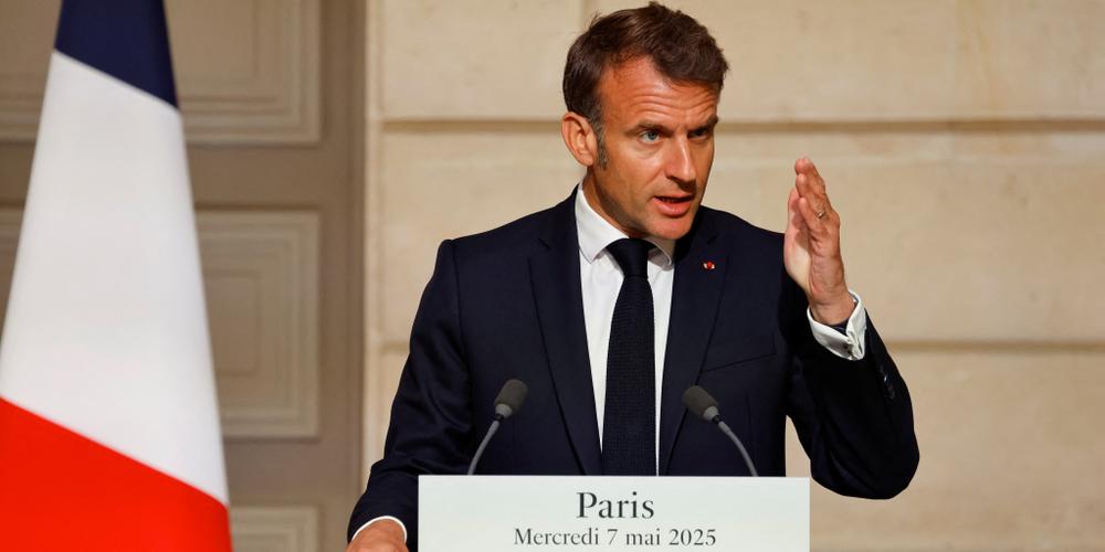Emmanuel Macron à l’Elysée, le 7 mai 2025. - LUDOVIC MARIN / VIA REUTERS
