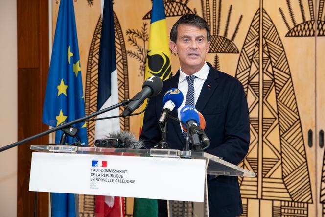Le ministre des outre-mer, Manuel Valls, annonce qu’aucun accord n’a été trouvé entre indépendantistes et non-indépendantistes sur l’avenir institutionnel de la Nouvelle-Calédonie, à Nouméa, le 8 mai 2025.