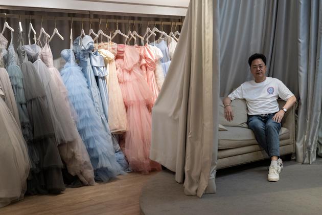 Zhan Jianpeng, head of Pretty Lady, in his workshop in Chaozhou, Guangdong Province, China, April 14, 2025.