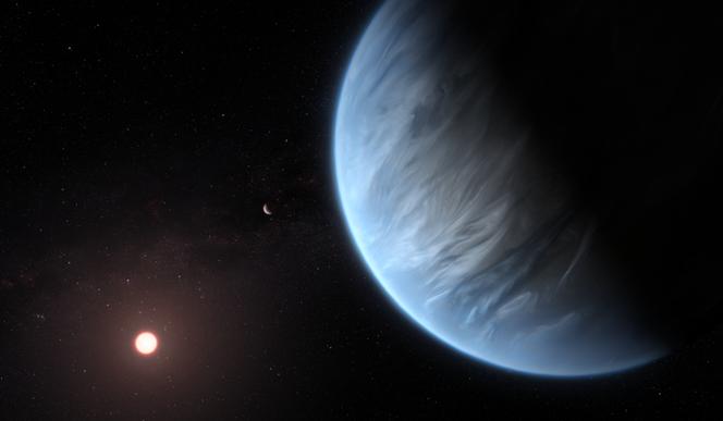 Image d’artiste de la planète K2-18b.