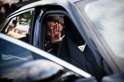 Image 57: Emmanuel Macron, lors de la crmonie du 80 anniversaire de la fin de la seconde guerre mondiale, Paris, le 8 mai 2025.