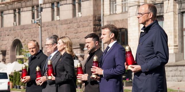 European leaders in Kyiv call on Russia to accept 30-day unconditional ceasefire