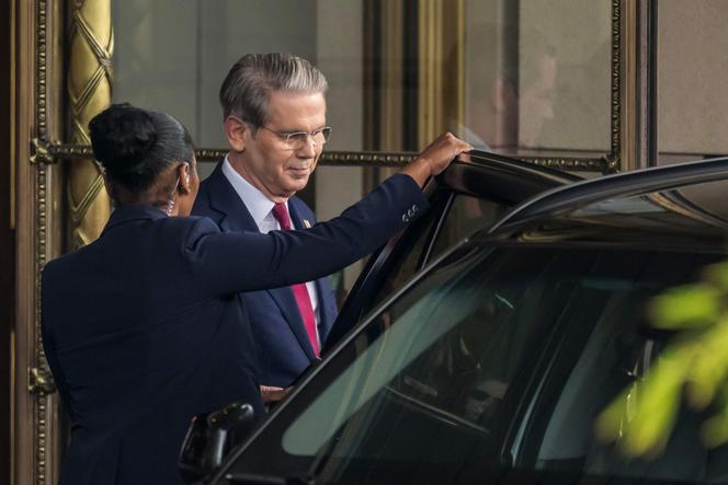 Le secrétaire américain au trésor, Scott Bessent, avant une réunion avec les responsables chinois sur les droits de douane, à Genève, en Suisse, le 10 mai 2025.