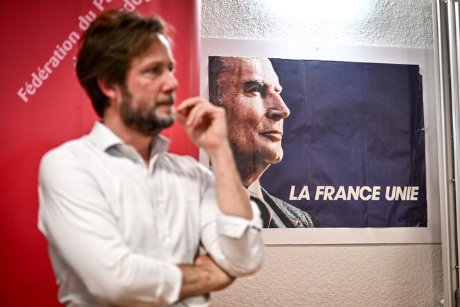 Boris Vallaud, candidat à la tête du Parti socialiste, lors d’un meeting, à Périgueux, le 10 mai 2025.