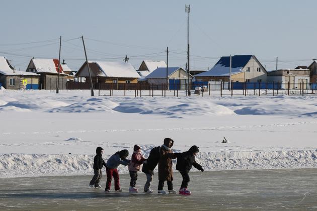In the village of Churapcha, Eastern Siberia, March 29, 2025.