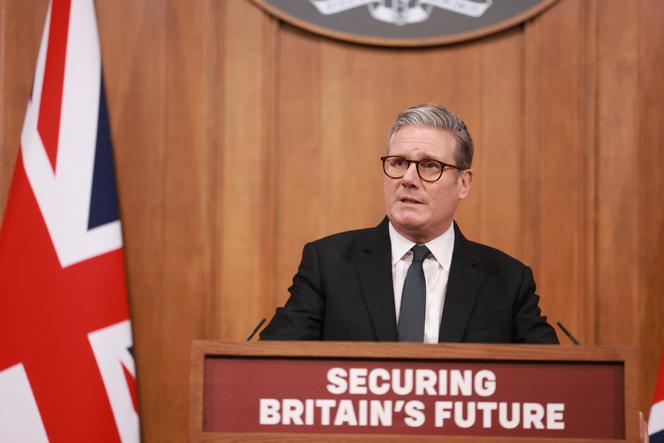 Le premier ministre britannique, Keir Starmer, s’exprime lors d’une conférence de presse, à Londres, le 12 mai 2025.