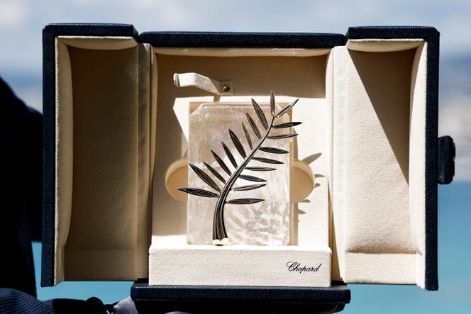 La Palme d’or conçue par Chopard et présentée à Cannes, le 13 mai 2025.
