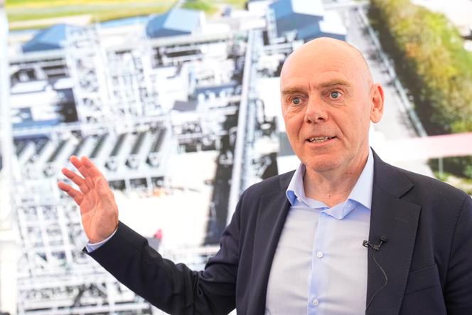 Knud Erik Andersen, PDG d’European Energy, lors de l’inauguration de l’usine commerciale d’e-méthanol de Kasso, à Aabenraa, au Danemark, le 13 mai 2025.