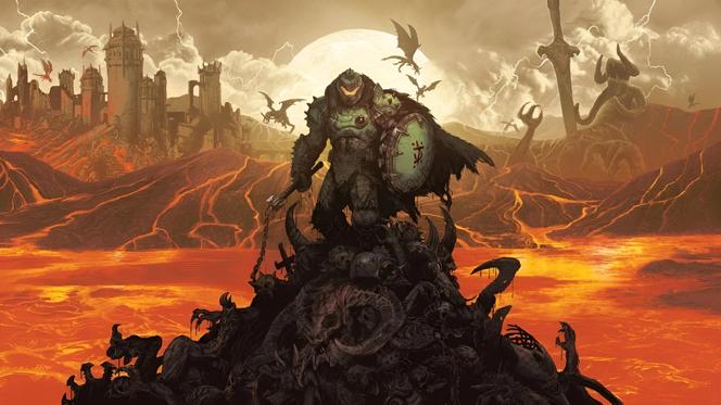 « Doom: The Dark Ages » est un préquel au « Doom » de 2016. Le jeu se situe dans un univers mêlant médiéval-fantastique et science-fiction.