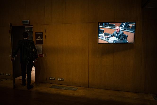 Le premier ministre, Francis Bayrou, pendant son audition de la Commission d’enquête parlementaire à l’Assemblée nationale, le 14 mai 2025.