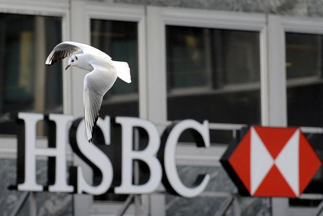Le logo de HSBC à Genève le 9 décembre 2009.