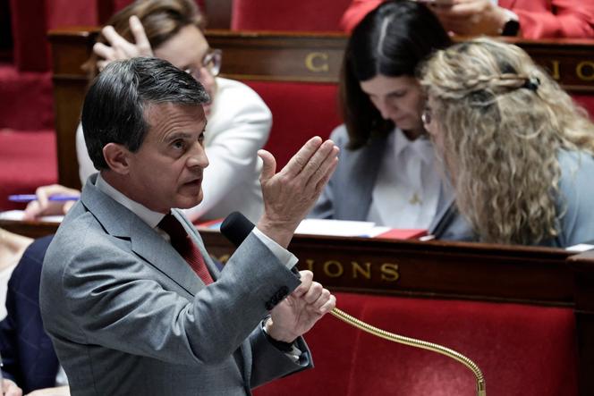 Manuel Valls, le ministre des outre-mer, lors d’une séance de questions au gouvernement à l’Assemblée nationale, le 14 mai 2025.