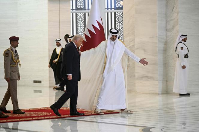 Donald Trump à son arrivée au Qatar, le 14 mai 2025.