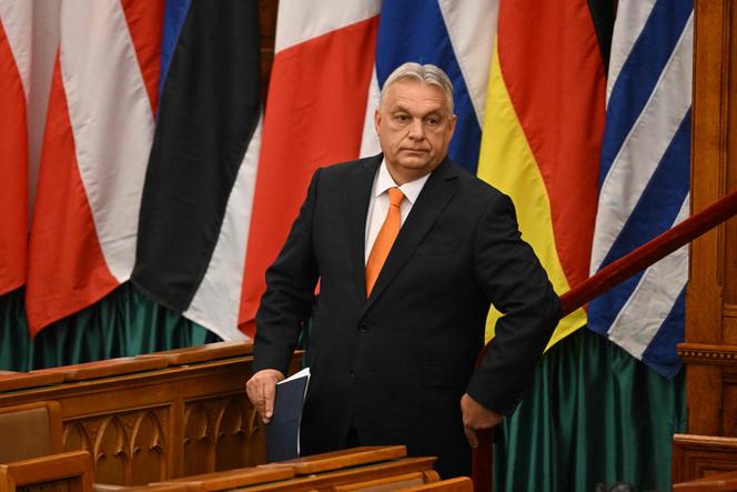 Viktor Orban, premier ministre hongrois, au Parlement de Budapest, en Hongrie, le 12 mai 2025.