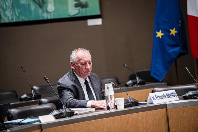François Bayrou lors de son audition par la commission d’enquête sur les violences dans les établissements scolaires à l’Assemblée nationale, à Paris, le 14 mai 2025.