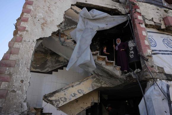 A Jabaliya, dans le nord de la bande de Gaza, à la suite d’une attaque aérienne israélienne, le 16 mai 2025.