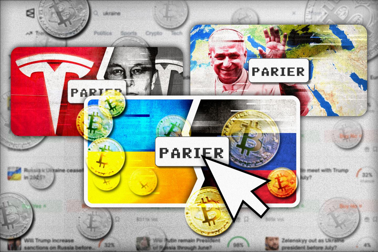 Photo Des paris sur le futur de Gaza, le nouveau pape ou l?Eurovision: le business cynique des marchs prdictifs en ligne