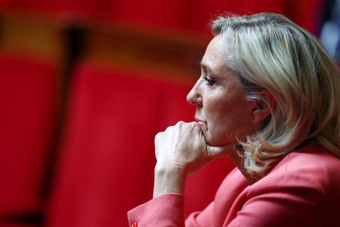 Marine Le Pen, à l’Assemblée nationale, le 28 avril 2025.