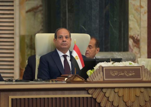 Le président égyptien, Abdel Fattah Al-Sissi, lors du sommet de la Ligue arabe, à Bagdad, le 17 mai 2025.