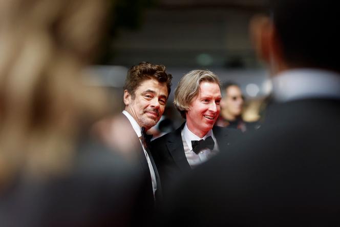 Benicio del Toro and Wes Anderson after the screening of 