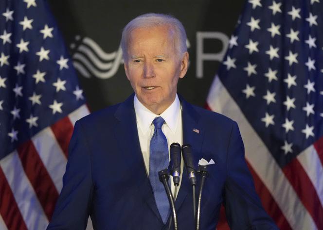 L’ancien président américain Joe Biden, à Chicago, le 15 avril 2025.