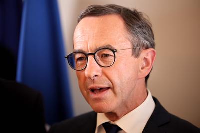 Bruno Retailleau au siège du parti Les Républicains, à Paris, le 18 mai 2025.