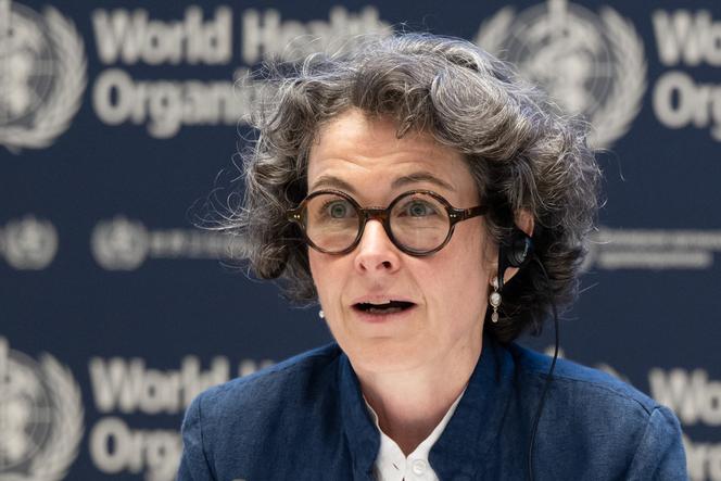 Anne-Claire Amprou, coprésidente des négociations et ambassadrice de France pour la santé mondiale, au siège de l’OMS, à Genève (Suisse), le 16 avril 2025.