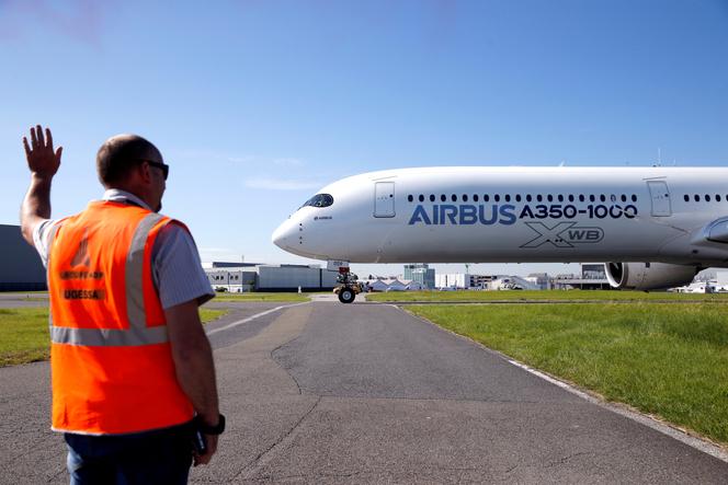 Airbus A350-1000, au Salon du Bourget (Seine-Saint-Denis), en 2019.