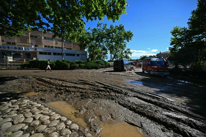 Après des pluies intenses dans le secteur de Cavalière, au Lavandou, dans le Var, le 20 mai 2025.
