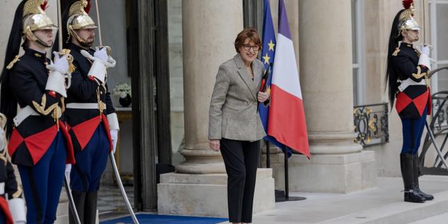 La ministre de l’agriculture, Annie Genevard, à la sortie du conseil des ministres, à l’Elysée. A Paris, le 7 mai 2025.