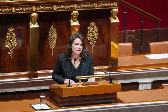 La députée (Renaissance) du Finistère, Sandrine Le Feur, au Palais-Bourbon, à Paris, en 2023.