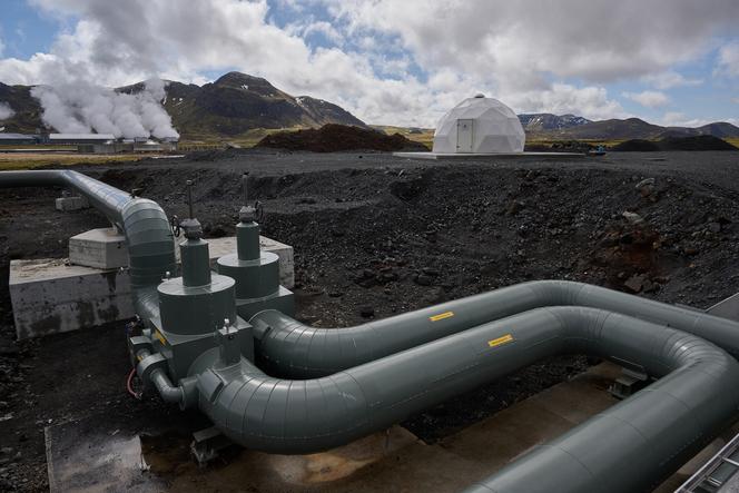 L’usine de la start-up suisse Climeworks à Hellisheidi, en Islande, le 8 mai 2024.