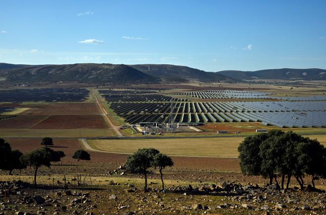 Parc solaire photovoltaïque Picon I, dans la région de Castille-La Manche, en Espagne, le 6 juillet 2023.
