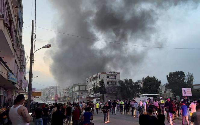 Après un bombardement israélien, à Toul, dans le district de Nabatieh, dans le sud du Liban, le 22 mai 2025.