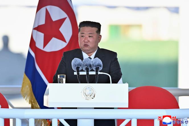 Le dirigeant nord-coréen, Kim Jong-un, à Nampo, en Corée du Nord, le 25 avril 2025.