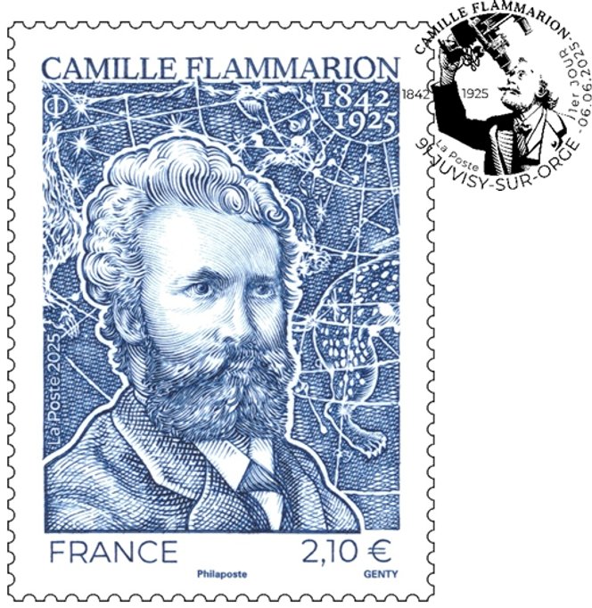 « Camille Flammarion », création et gravure de Louis Genty d’ap. photo Musée de la ville de Paris, Musée Carnavalet Paris, © Archives Charmet / Bridgeman Images. Impression en taille-douce. Tirage : 599 940.