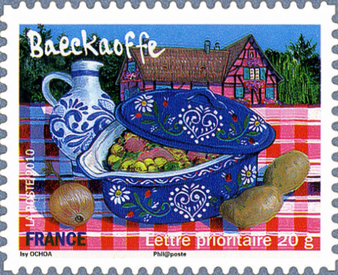 « Baeckaoffe », timbre dessiné par Isy Ochoa paru en 2010.