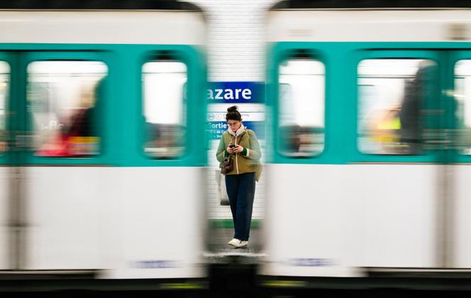 La station Saint-Lazare du métro parisien, le 24 janvier 2025.