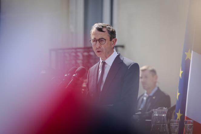 Bruno Retailleau, à Villiers-sur-Marne (Val-de-Marne), le 20 mai 2025.