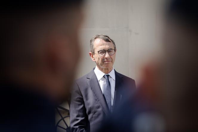 Le ministre de l’intérieur, Bruno Retailleau, à Villiers-sur-Marne (Val-de-Marne), le 20 mai 2025.