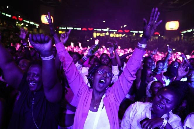 Lors du Global Citizen Move Afrika, au BK Arena, à Kigali, le 21 février 2025.
