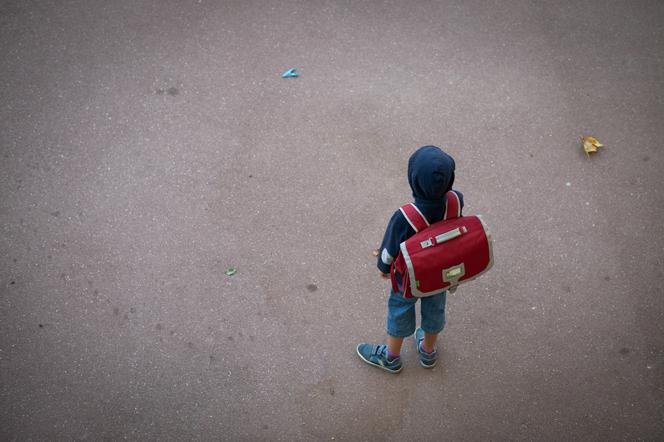 Un élève de primaire à Paris, en septembre 2013.