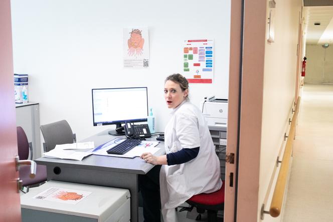 Sarah Abramowicz, à l’hôpital André-Grégoire, Montreuil (Seine-Saint-Denis), le 5 mai 2025.
